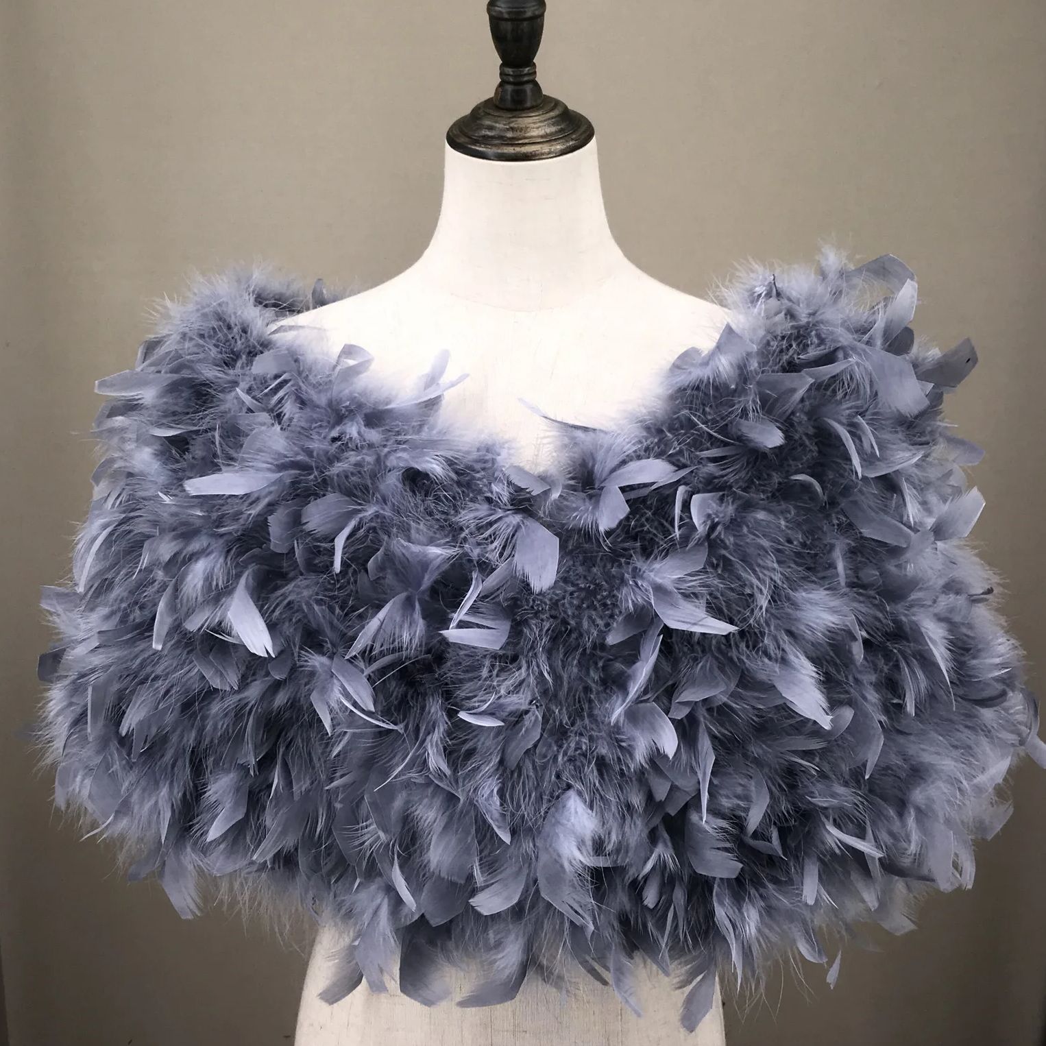 Real Turkey Feather Shawl with - Turkey Women Fashion ulasan dan harga