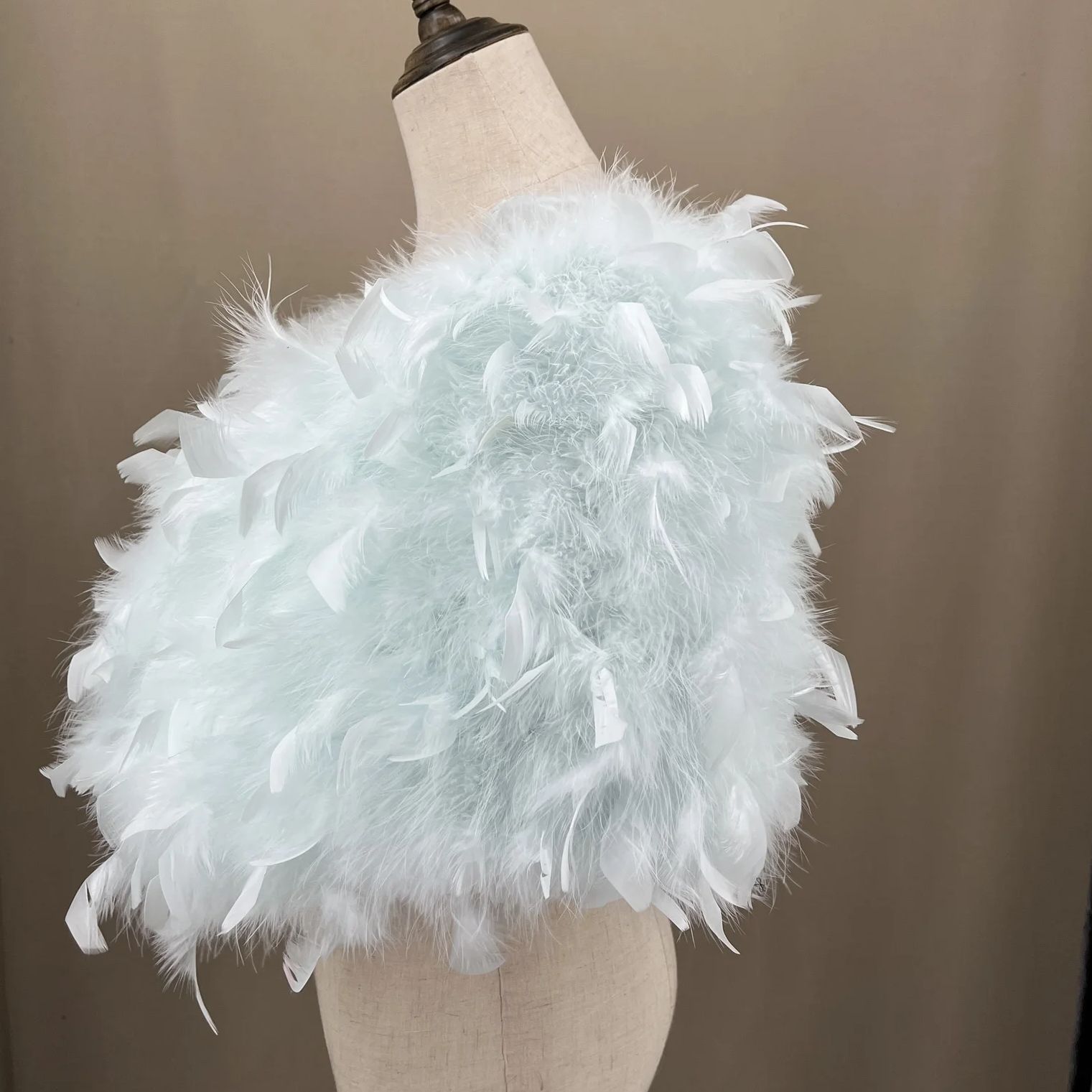 Real Turkey Feather Shawl with - Turkey Women Fashion ulasan dan harga