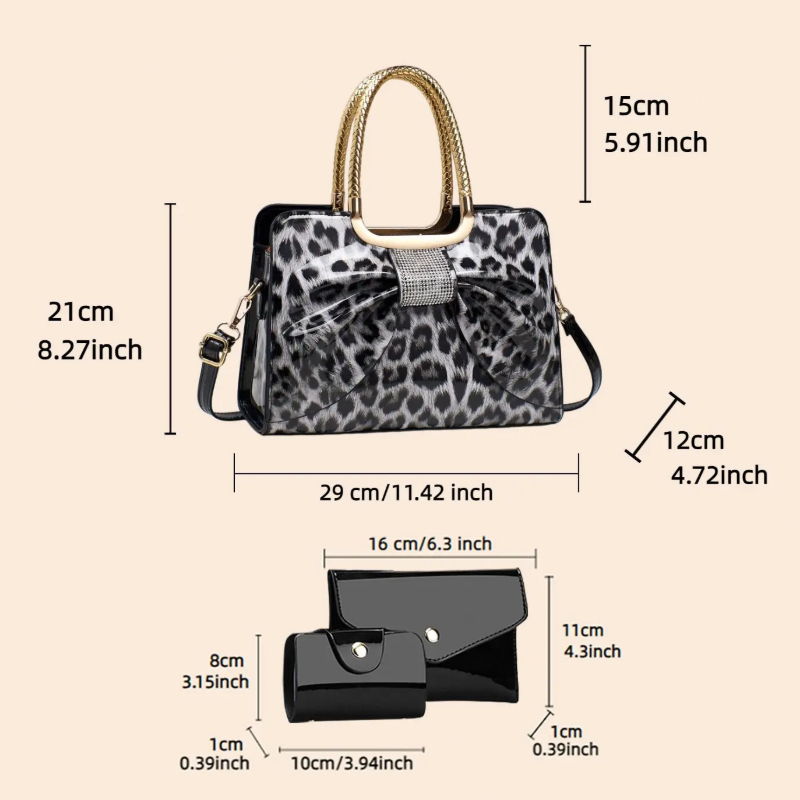 Butterfly Knot Leopard Print W - Crossbody Bag Women ulasan dan harga
